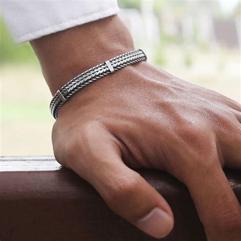 mens silver braclet|men's bracelets 2020 silver.